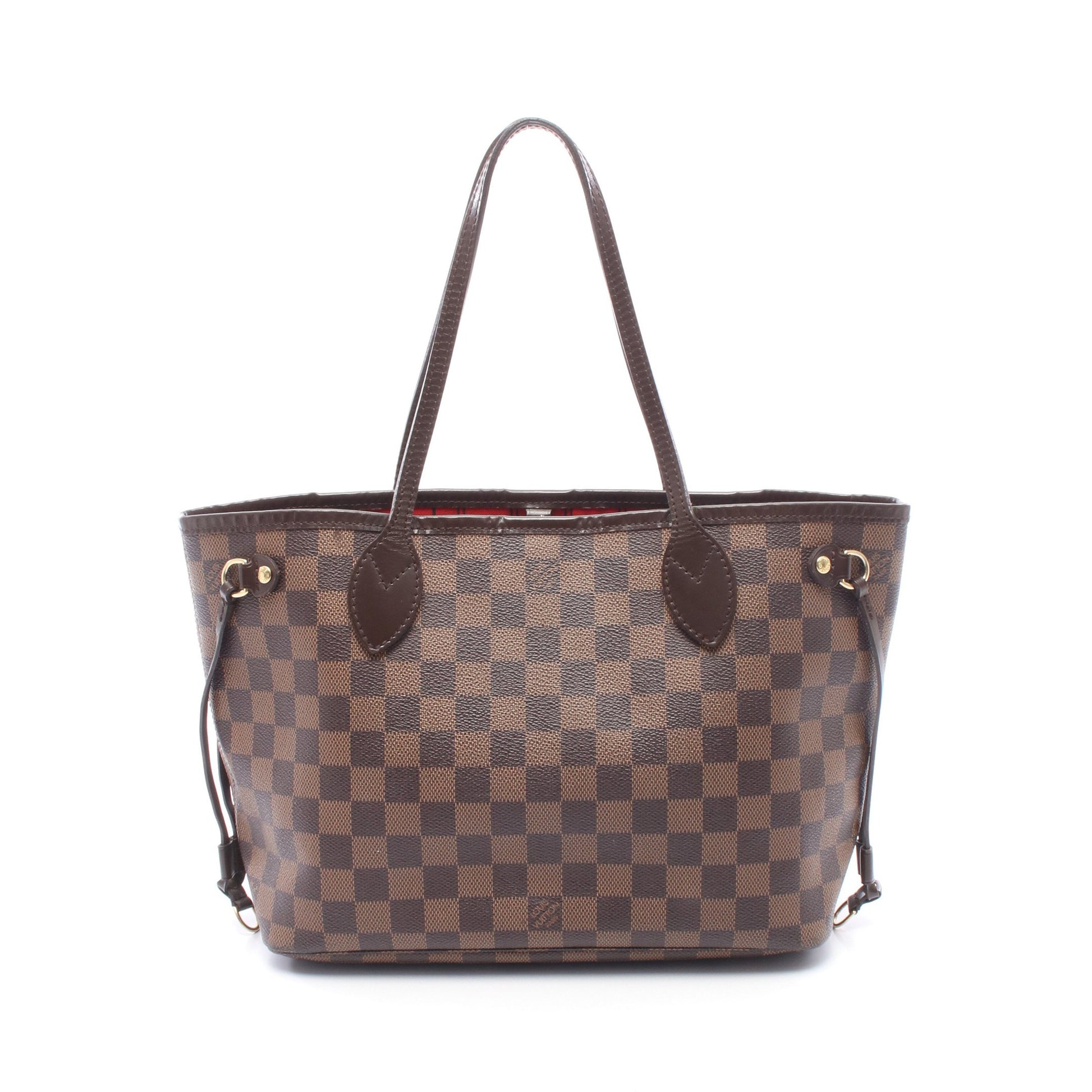 ネヴァーフルPM ダミエエベヌ ハンドバッグ トートバッグ PVC レザー ブラウン ルイヴィトン バッグ LOUIS VUITTON