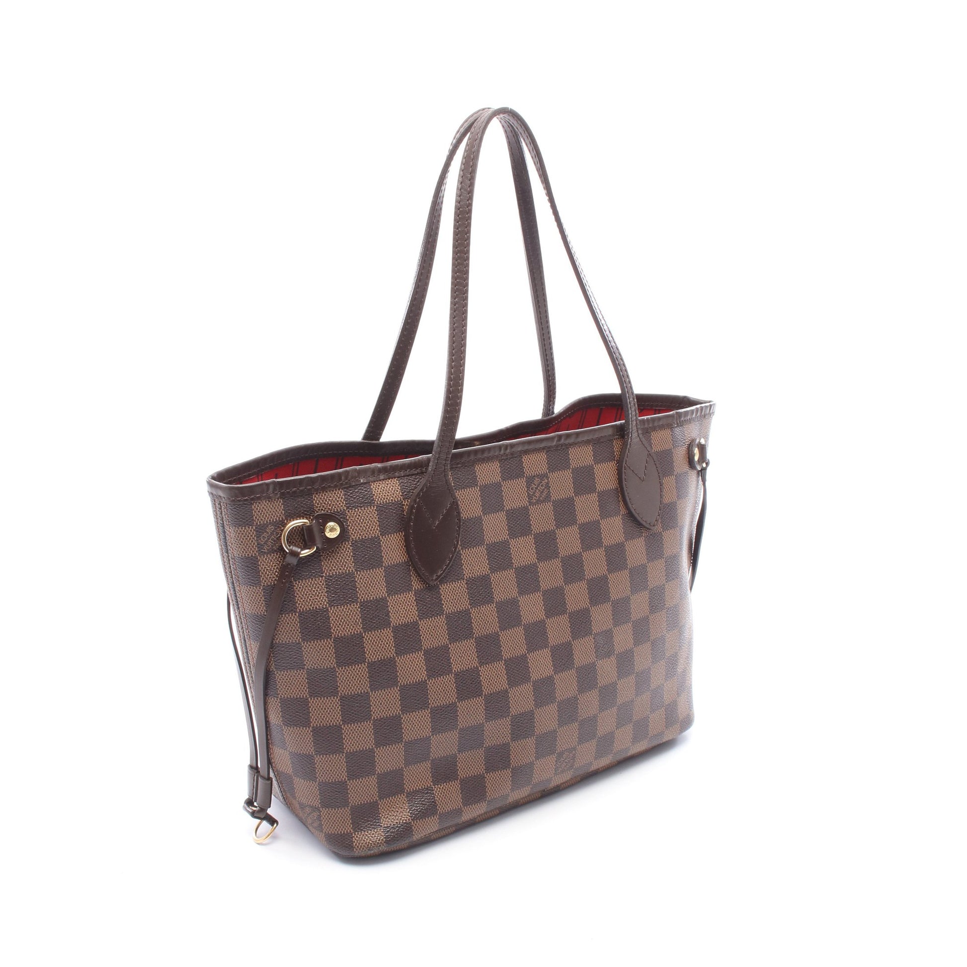 ネヴァーフルPM ダミエエベヌ ハンドバッグ トートバッグ PVC レザー ブラウン ルイヴィトン バッグ LOUIS VUITTON
