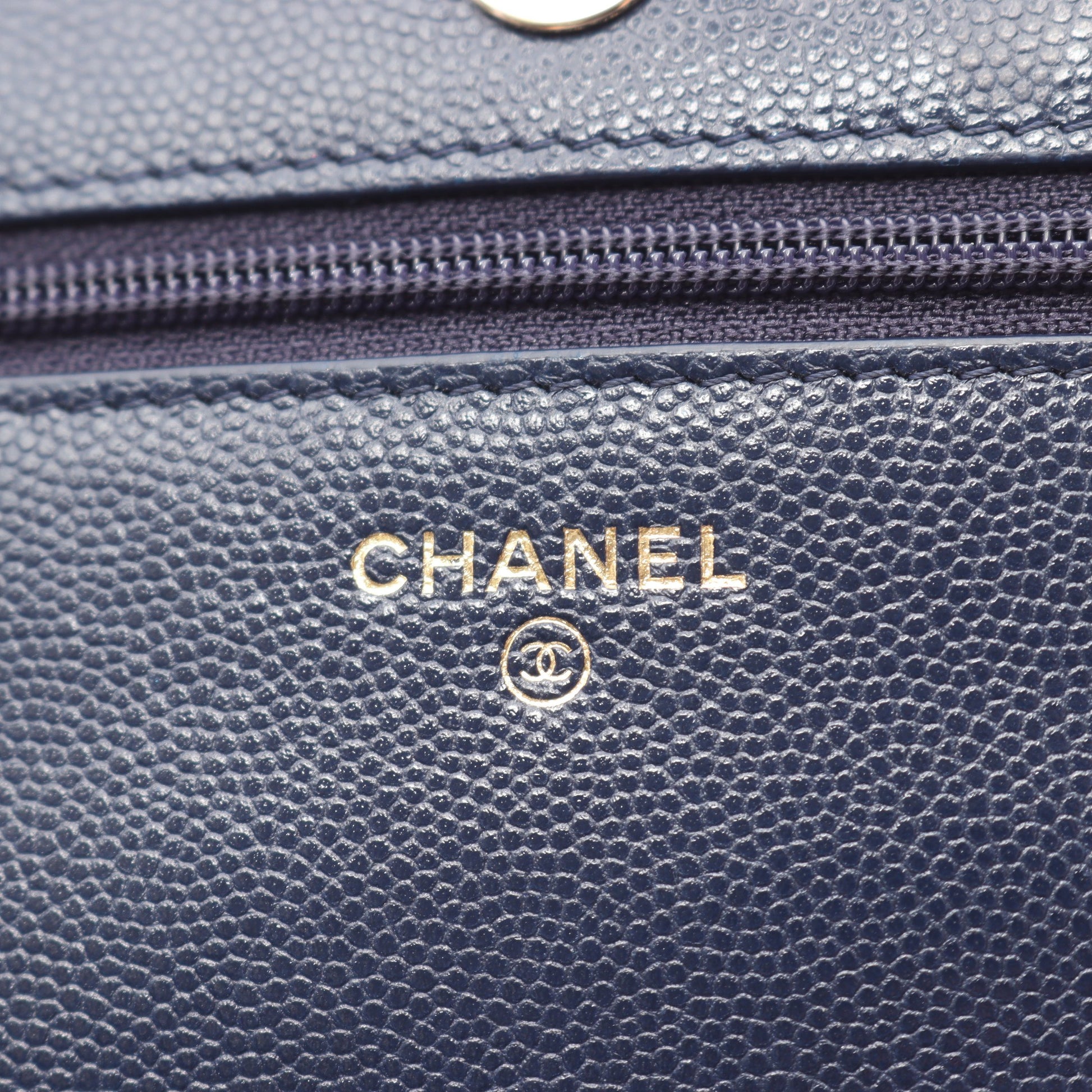 CHANEL19 チェーンウォレット ソフトキャビアスキン ネイビー ゴールド金具 シャネル バッグ CHANEL
