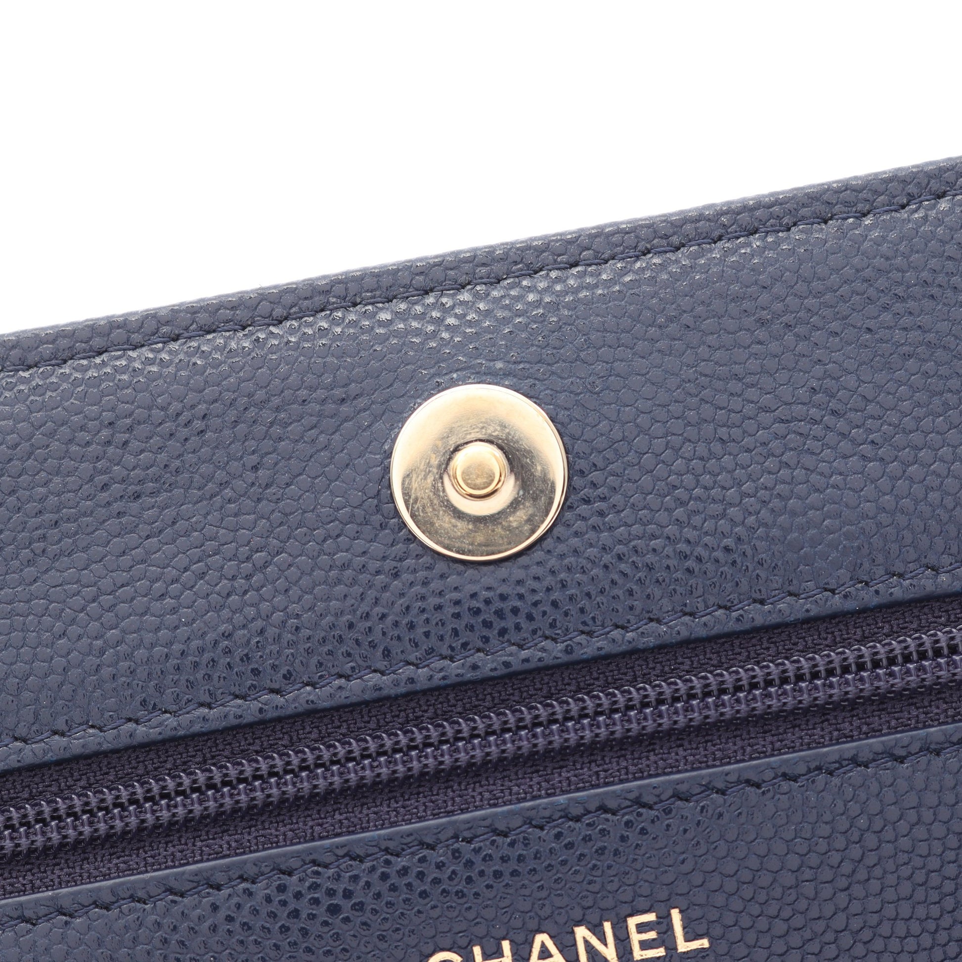 CHANEL19 チェーンウォレット ソフトキャビアスキン ネイビー ゴールド金具 シャネル バッグ CHANEL
