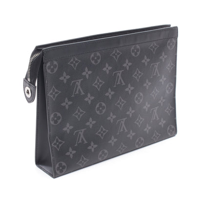 ポシェット ヴォワヤージュMM モノグラムエクリプス クラッチバッグ PVC レザー ブラック ルイヴィトン バッグ LOUIS VUITTON