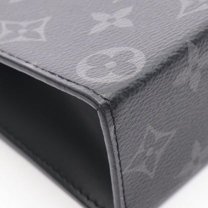 ポシェット ヴォワヤージュMM モノグラムエクリプス クラッチバッグ PVC レザー ブラック ルイヴィトン バッグ LOUIS VUITTON