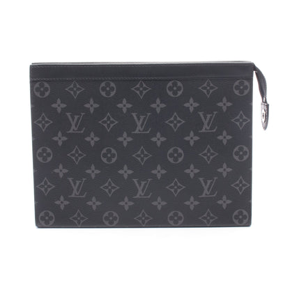ポシェット ヴォワヤージュMM モノグラムエクリプス クラッチバッグ PVC レザー ブラック ルイヴィトン バッグ LOUIS VUITTON