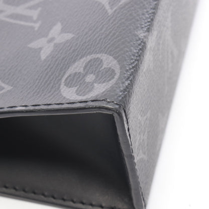 ポシェット ヴォワヤージュMM モノグラムエクリプス クラッチバッグ PVC レザー ブラック ルイヴィトン バッグ LOUIS VUITTON