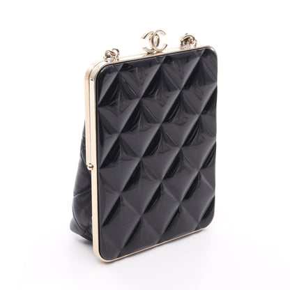 マトラッセ チェーンショルダーバッグ レザー ブラック ゴールド金具 シャネル バッグ CHANEL