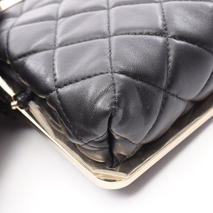 マトラッセ チェーンショルダーバッグ レザー ブラック ゴールド金具 シャネル バッグ CHANEL
