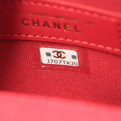 ミニミニマトラッセ チェーンショルダーバッグ コットン ブラック ゴールド金具 シャネル バッグ CHANEL