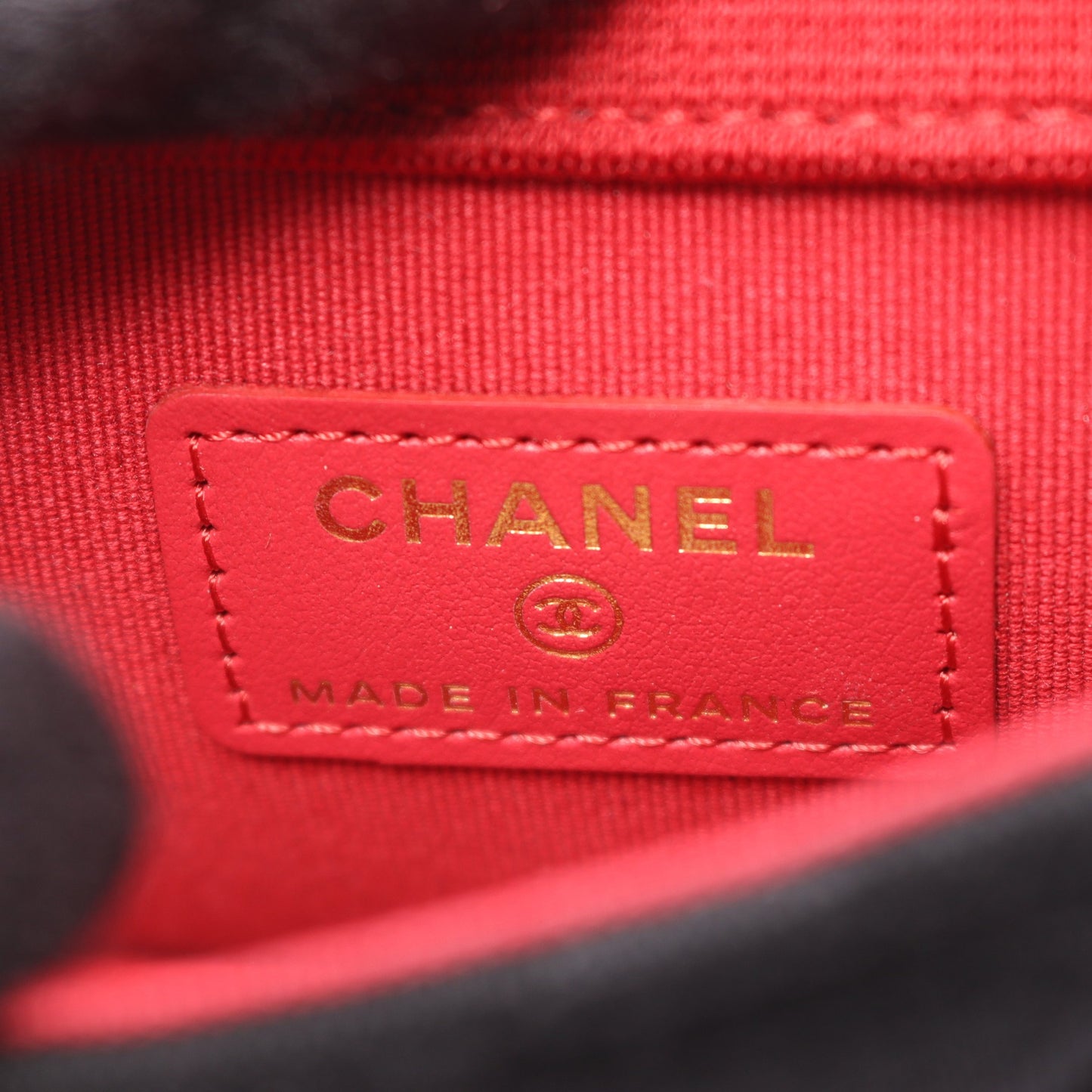 ミニミニマトラッセ チェーンショルダーバッグ コットン ブラック ゴールド金具 シャネル バッグ CHANEL