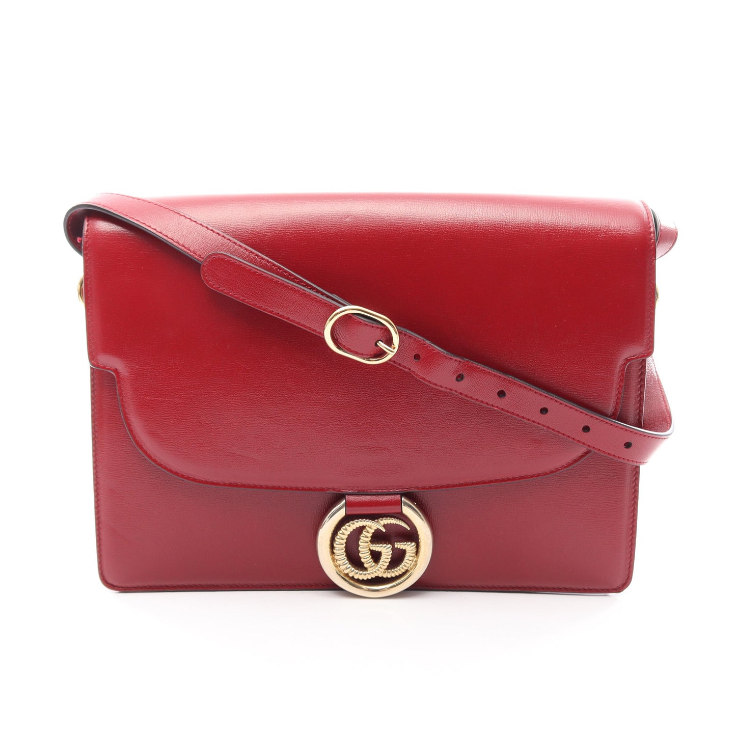 ダブルG ワンショルダーバッグ レザー レッド グッチ バッグ GUCCI