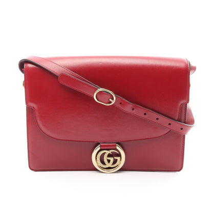 ダブルG ワンショルダーバッグ レザー レッド グッチ バッグ GUCCI