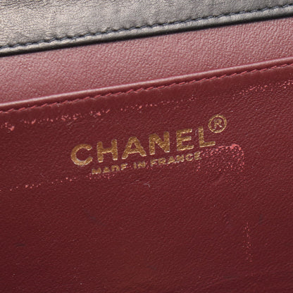 ミニマトラッセ フルフラップ チェーンショルダーバッグ ラムスキン ブラック ゴールド金具 シャネル バッグ CHANEL