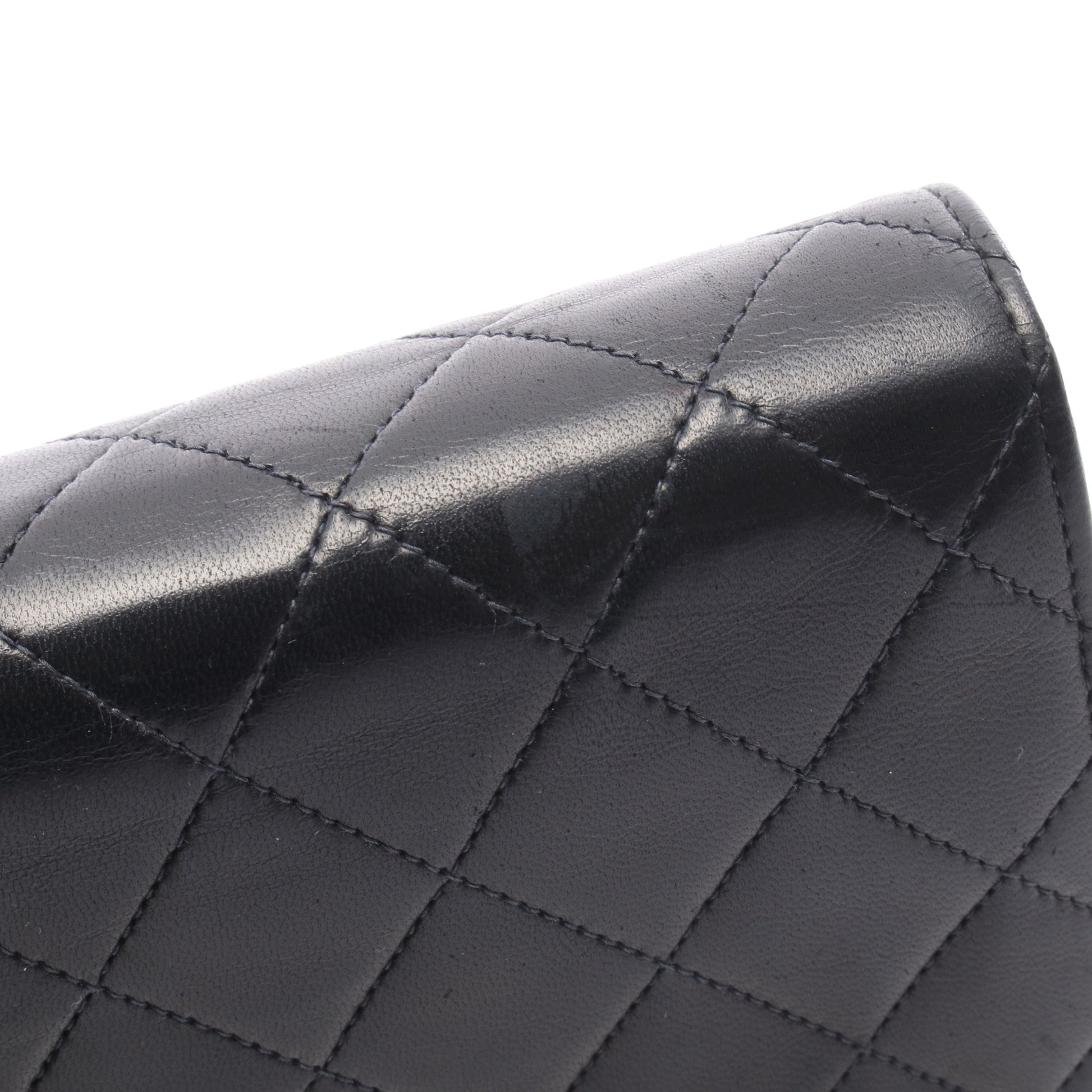 ミニマトラッセ フルフラップ チェーンショルダーバッグ ラムスキン ブラック ゴールド金具 シャネル バッグ CHANEL