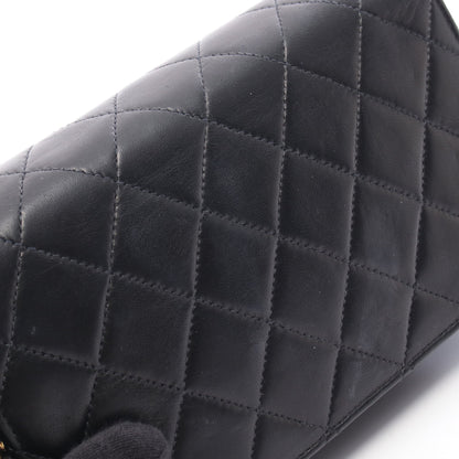 ミニマトラッセ フルフラップ チェーンショルダーバッグ ラムスキン ブラック ゴールド金具 シャネル バッグ CHANEL
