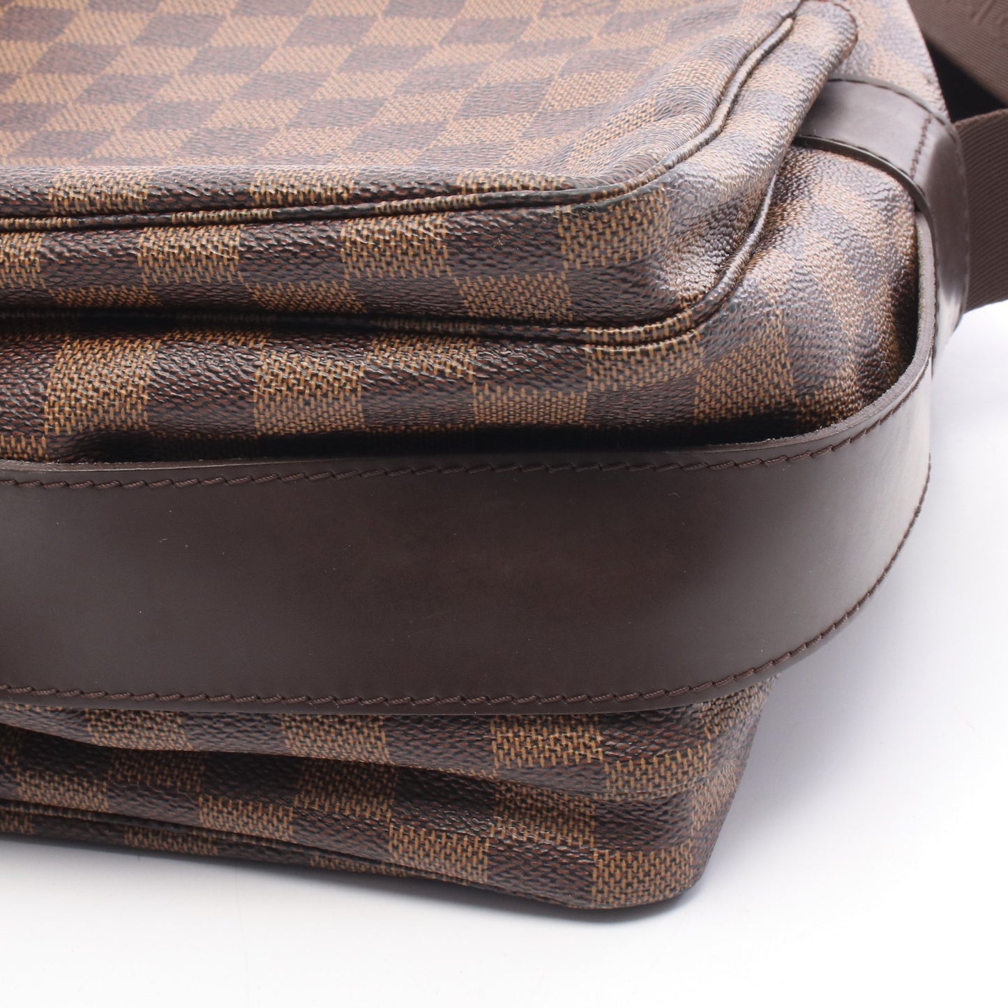 ナヴィグリオ ダミエエベヌ ショルダーバッグ PVC レザー ブラウン ルイヴィトン バッグ LOUIS VUITTON