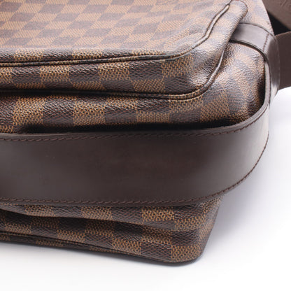 ナヴィグリオ ダミエエベヌ ショルダーバッグ PVC レザー ブラウン ルイヴィトン バッグ LOUIS VUITTON