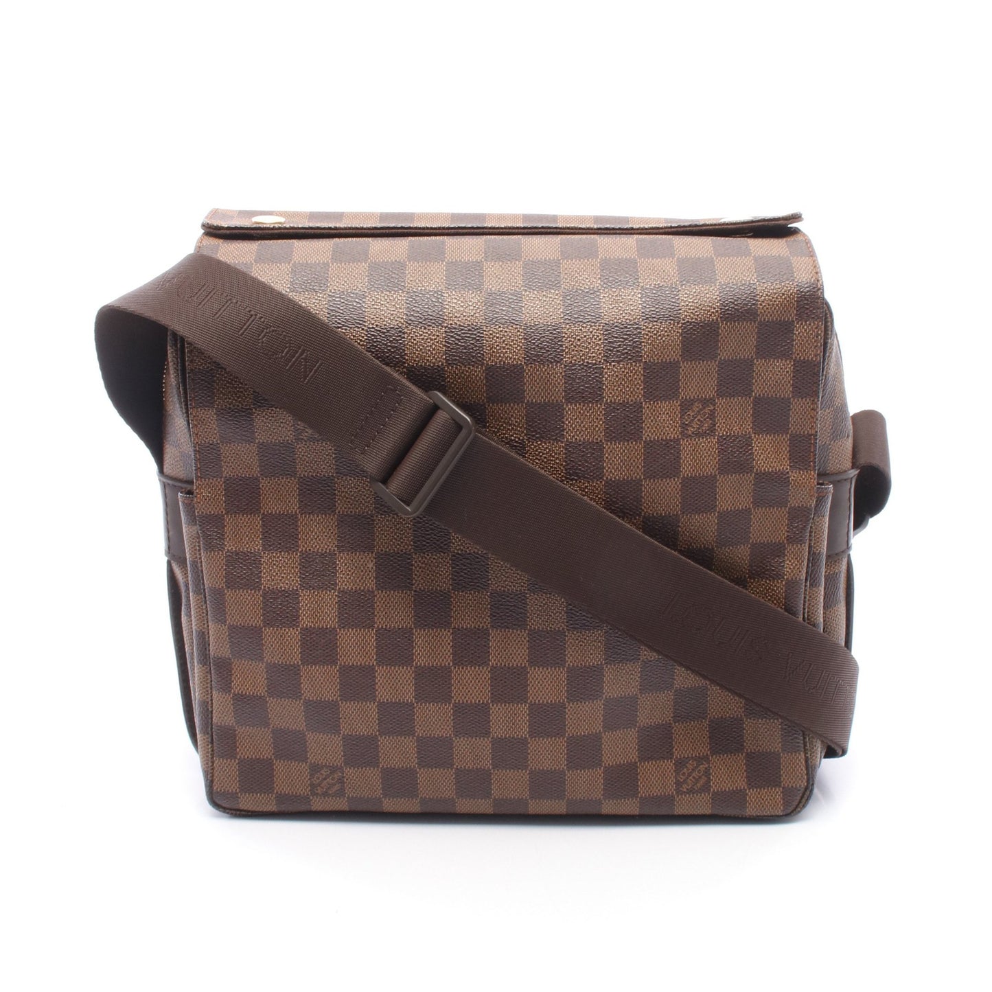ナヴィグリオ ダミエエベヌ ショルダーバッグ PVC レザー ブラウン ルイヴィトン バッグ LOUIS VUITTON