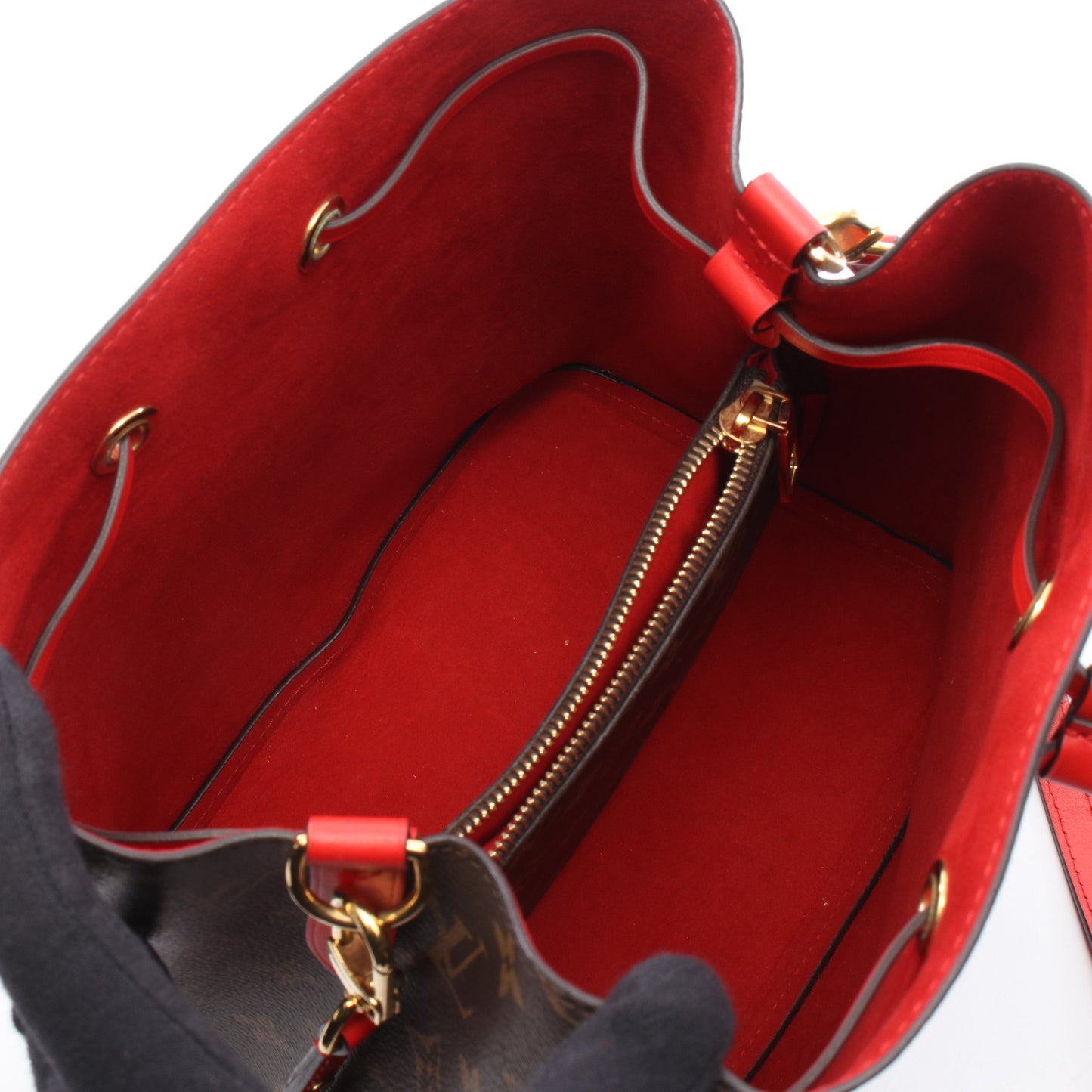 ネオノエ モノグラム コクリコ ショルダーバッグ PVC レザー ブラウン レッド ルイヴィトン バッグ LOUIS VUITTON