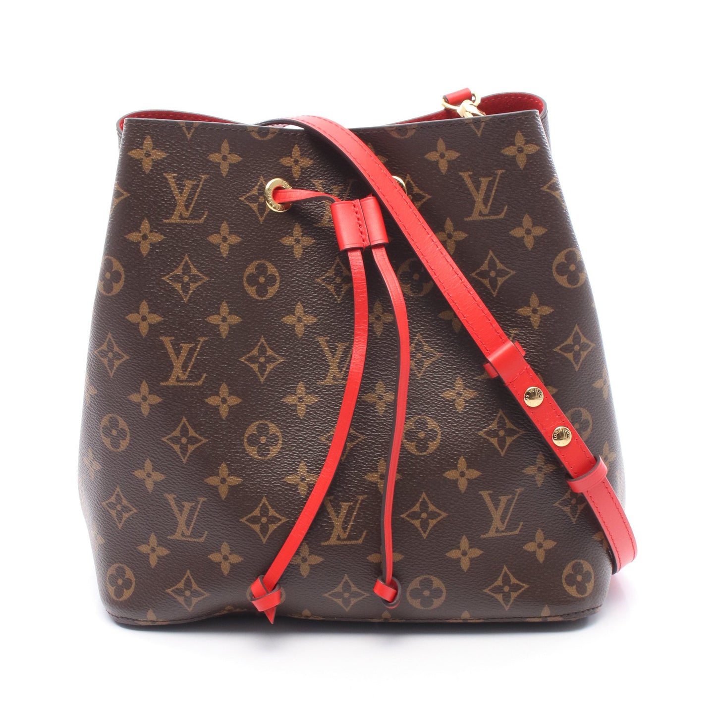 ネオノエ モノグラム コクリコ ショルダーバッグ PVC レザー ブラウン レッド ルイヴィトン バッグ LOUIS VUITTON