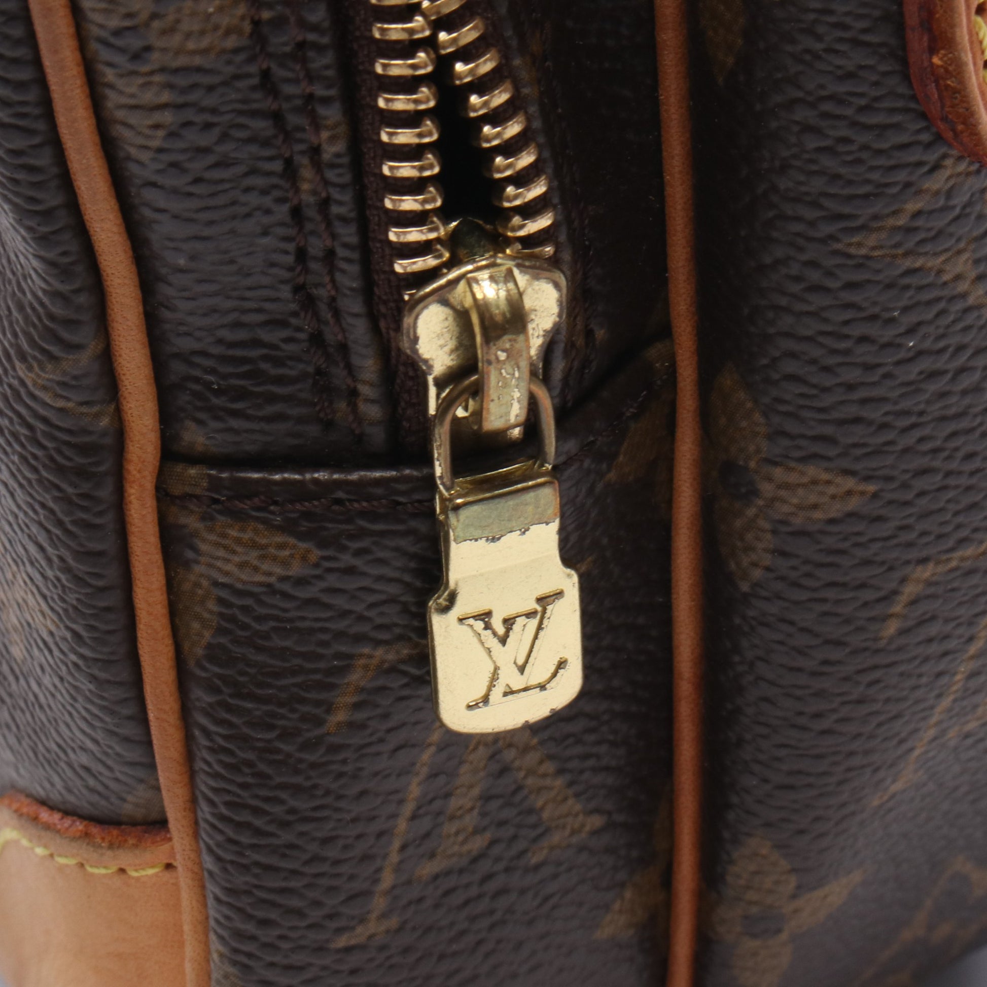 アマゾン モノグラム ショルダーバッグ PVC レザー ブラウン ルイヴィトン バッグ LOUIS VUITTON