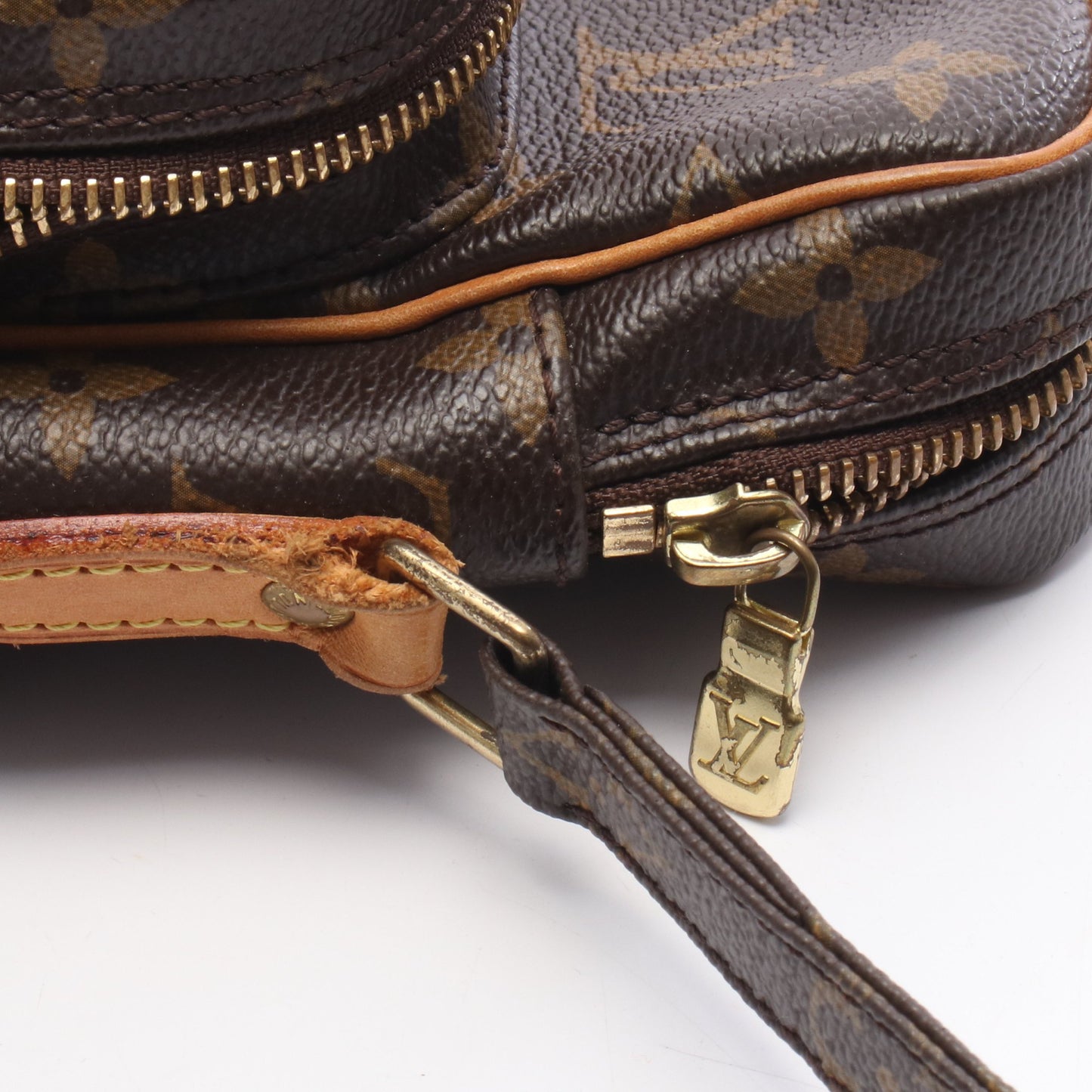 アマゾン モノグラム ショルダーバッグ PVC レザー ブラウン ルイヴィトン バッグ LOUIS VUITTON