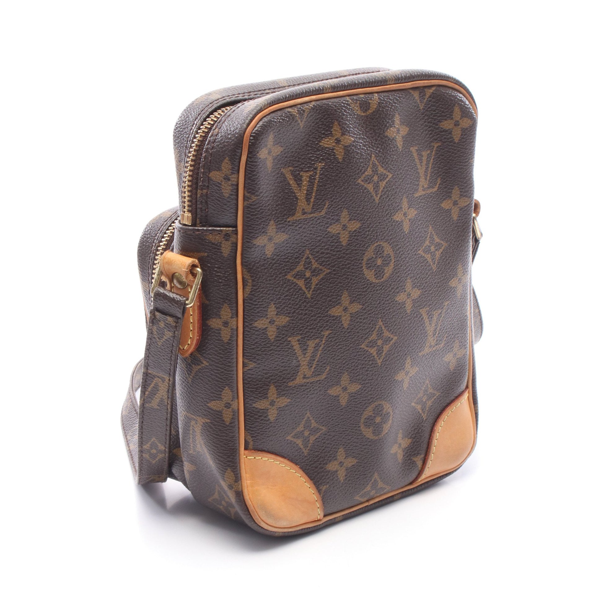アマゾン モノグラム ショルダーバッグ PVC レザー ブラウン ルイヴィトン バッグ LOUIS VUITTON