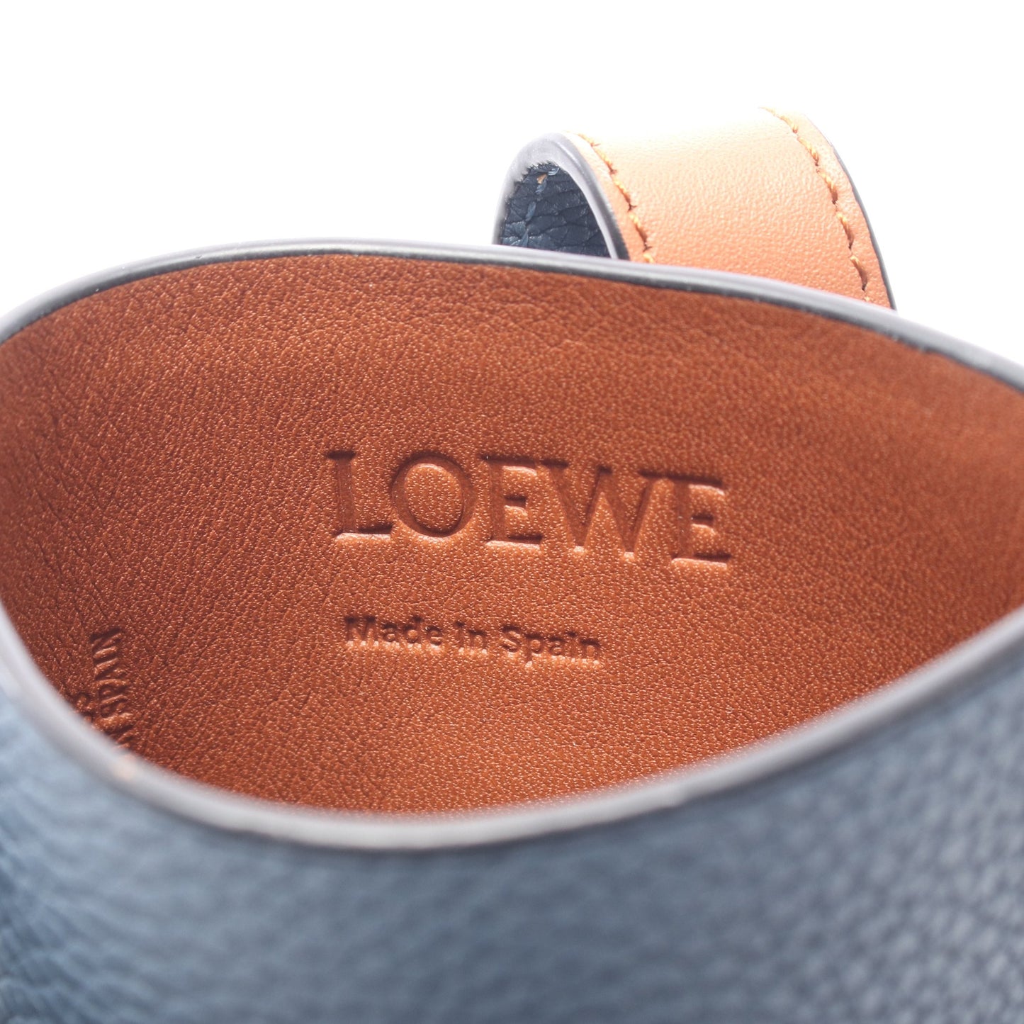 ゲート ポケット ショルダーバッグ レザー ブルーグレー ブラウン ロエベ バッグ LOEWE