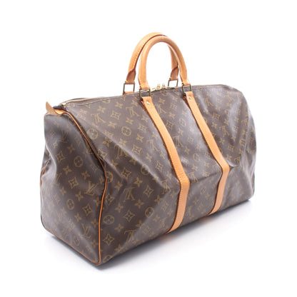 キーポル50 モノグラム ボストンバッグ PVC レザー ブラウン ルイヴィトン バッグ LOUIS VUITTON