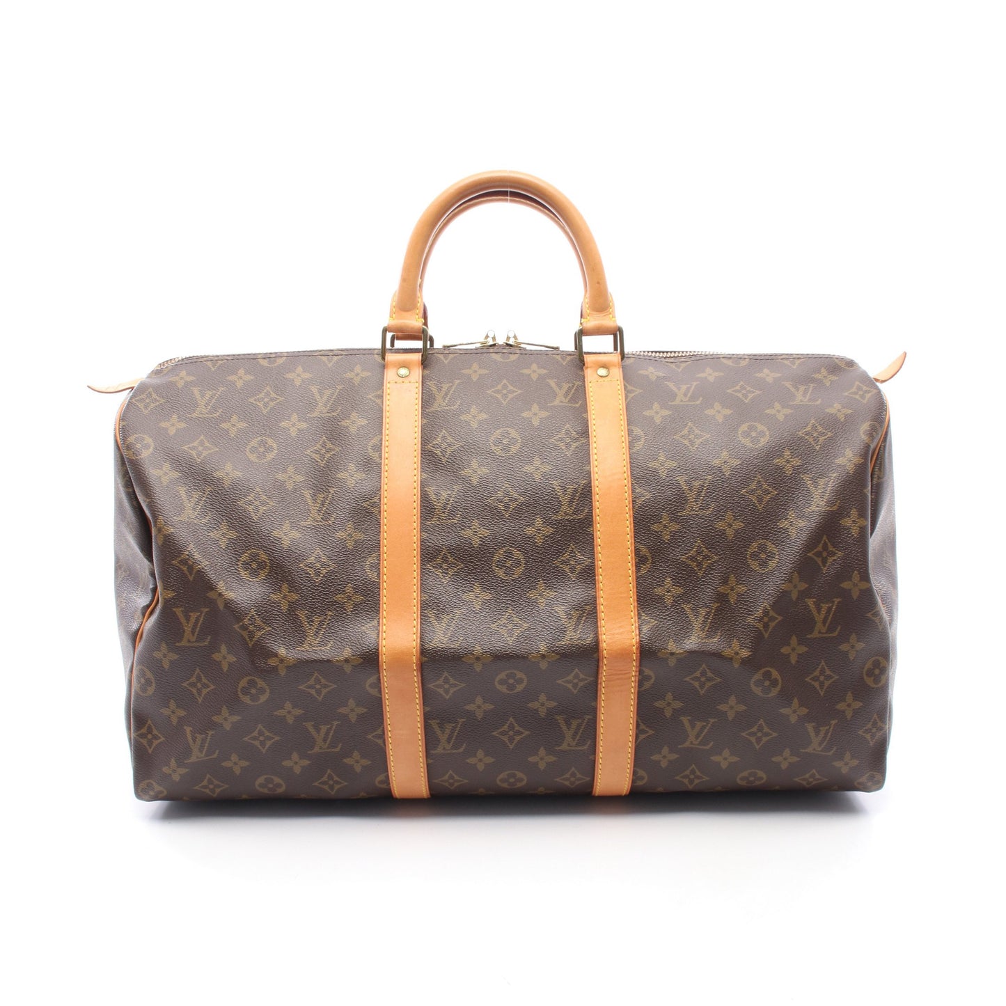 キーポル50 モノグラム ボストンバッグ PVC レザー ブラウン ルイヴィトン バッグ LOUIS VUITTON