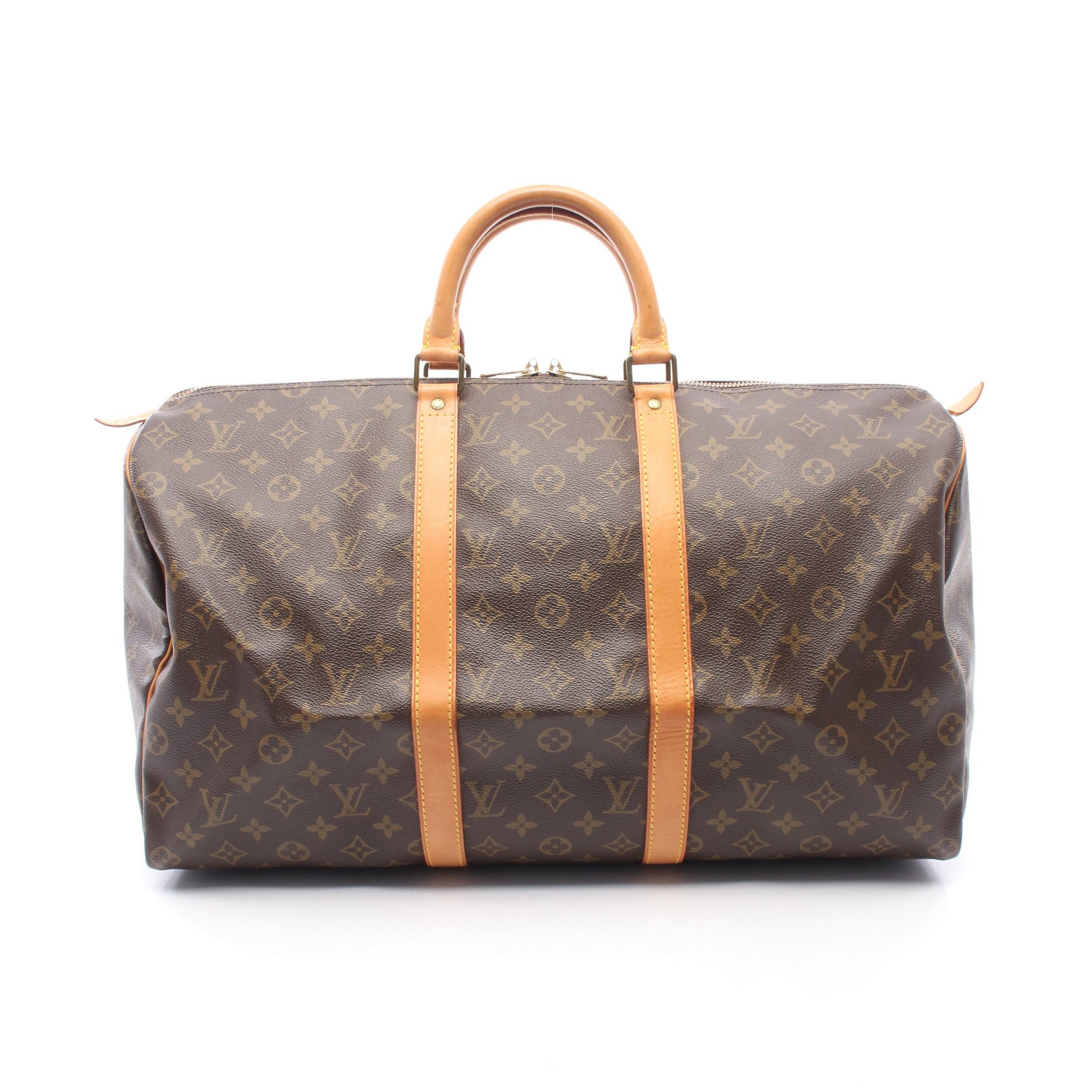 キーポル50 モノグラム ボストンバッグ PVC レザー ブラウン ルイヴィトン バッグ LOUIS VUITTON
