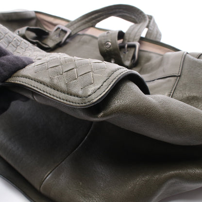イントレチャート 2WAY ボストンバッグ レザー カーキグリーン ボッテガヴェネタ バッグ BOTTEGA VENETA