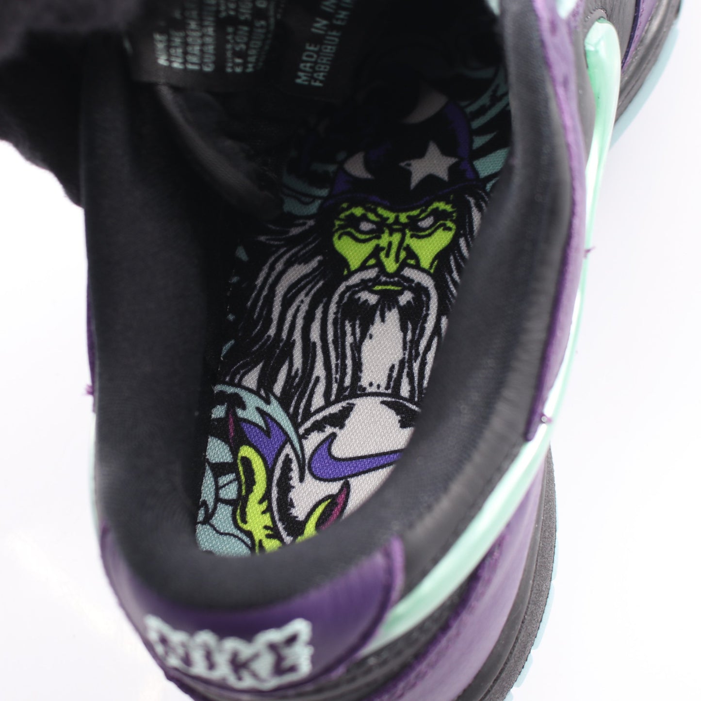 DUNK LOW RETRO LTD HWN スニーカー レザー ブラック パープル ターコイズブルー ナイキ