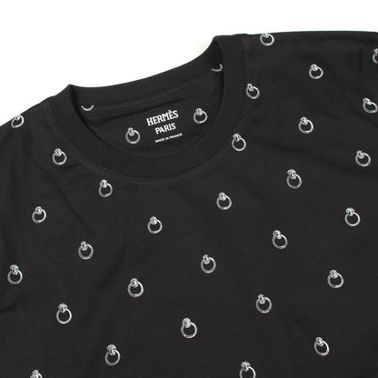 Anno Finesse アノーフィネス 半袖Tシャツ コットン ブラック エルメス
