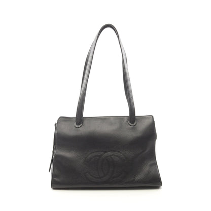 ココマーク ショルダーバッグ トートバッグ レザー ブラック ブラック金具 シャネル バッグ CHANEL