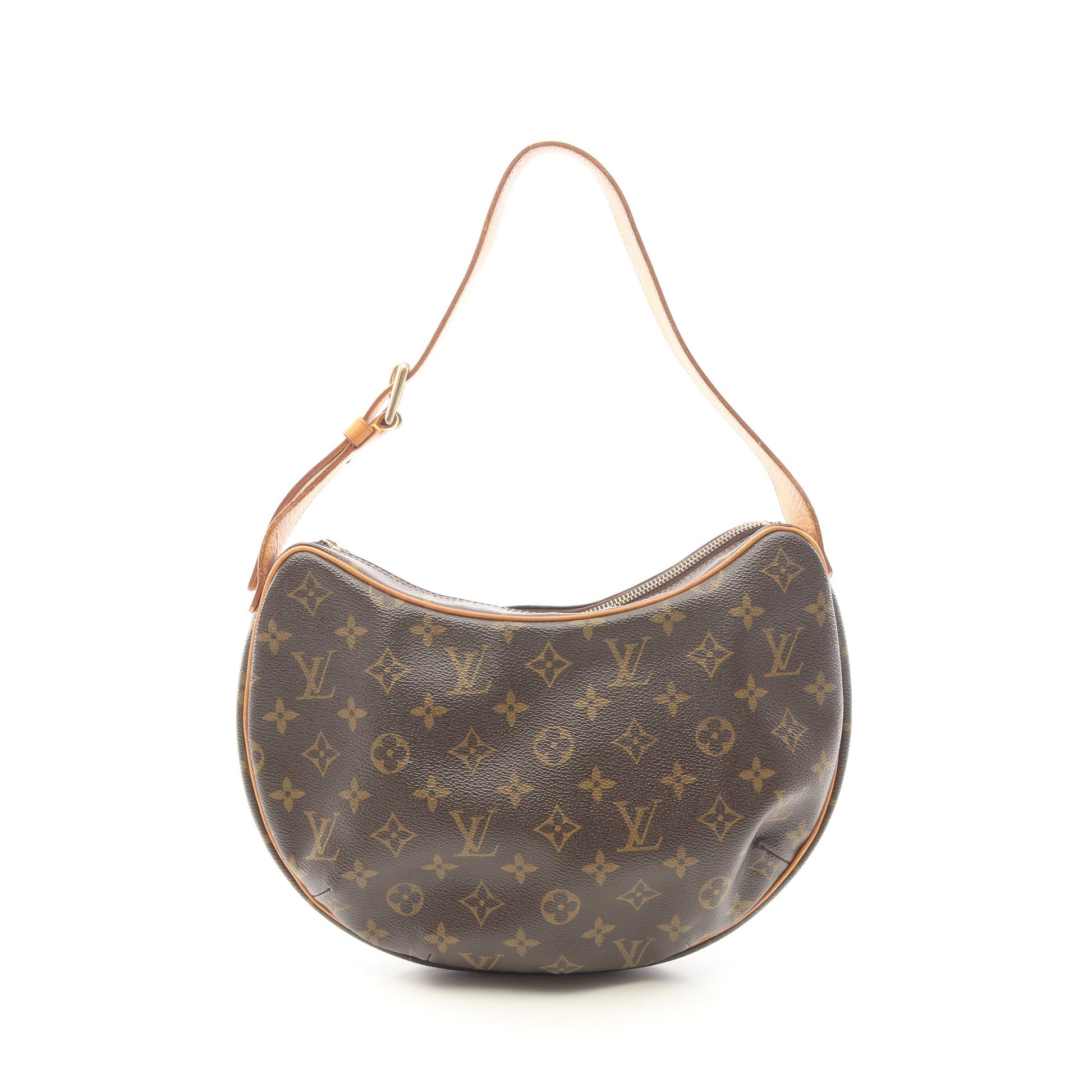 クロワッサンMM モノグラム ショルダーバッグ PVC レザー ブラウン ルイヴィトン バッグ LOUIS VUITTON