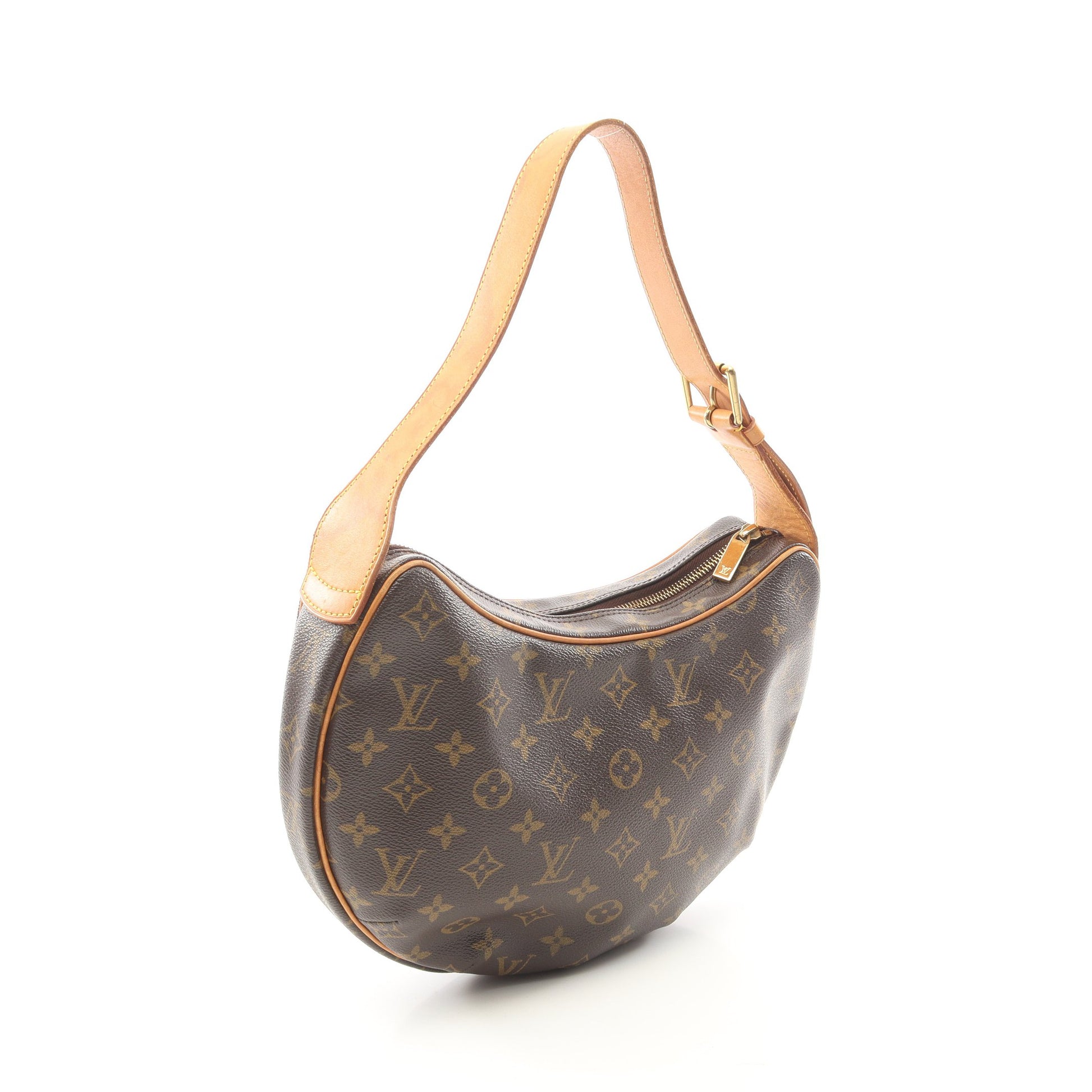 クロワッサンMM モノグラム ショルダーバッグ PVC レザー ブラウン ルイヴィトン バッグ LOUIS VUITTON