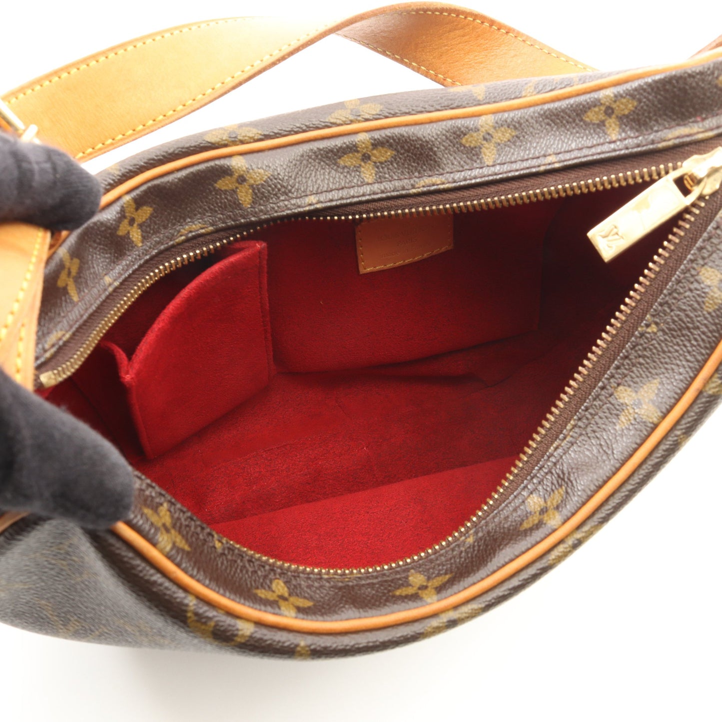 クロワッサンMM モノグラム ショルダーバッグ PVC レザー ブラウン ルイヴィトン バッグ LOUIS VUITTON