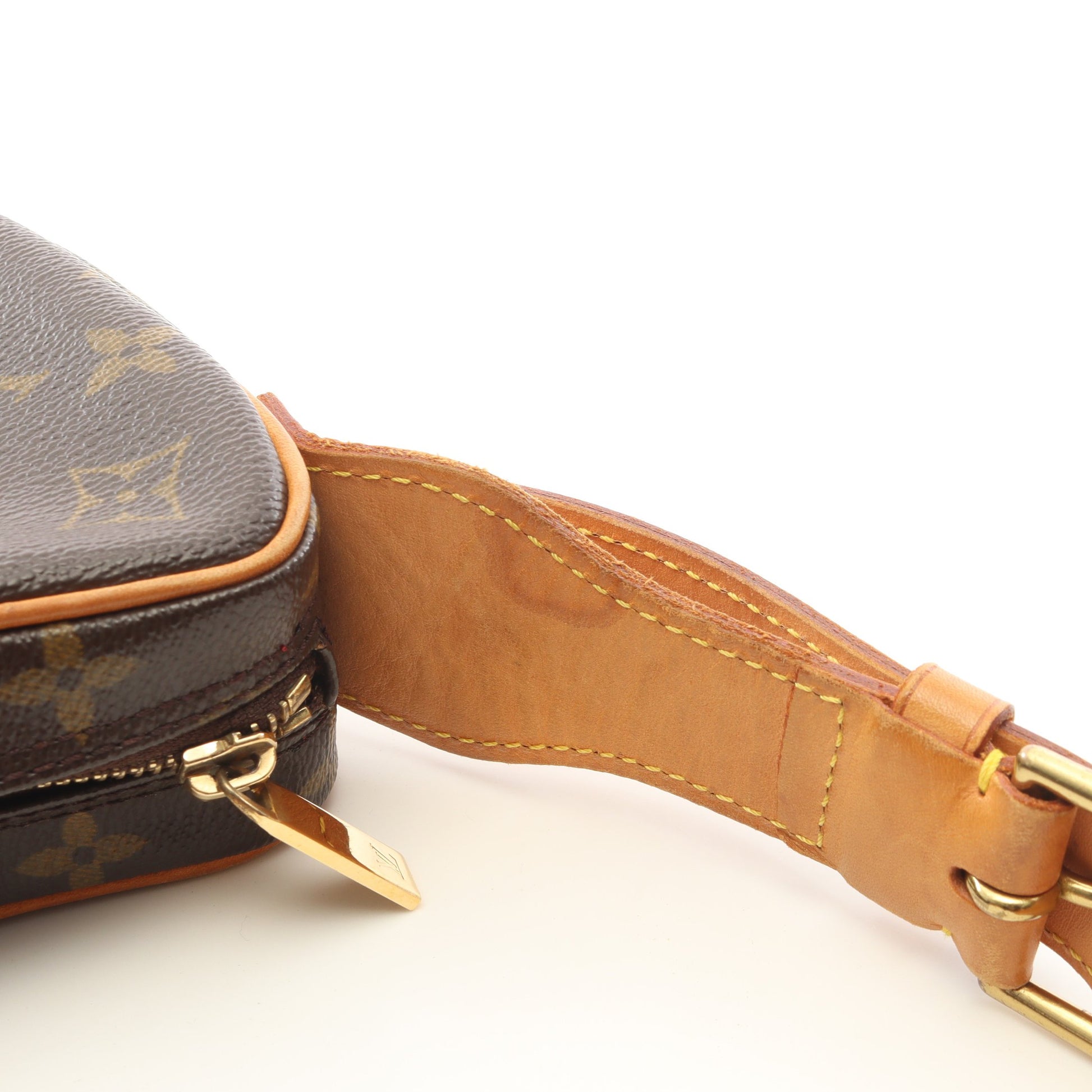 クロワッサンMM モノグラム ショルダーバッグ PVC レザー ブラウン ルイヴィトン バッグ LOUIS VUITTON