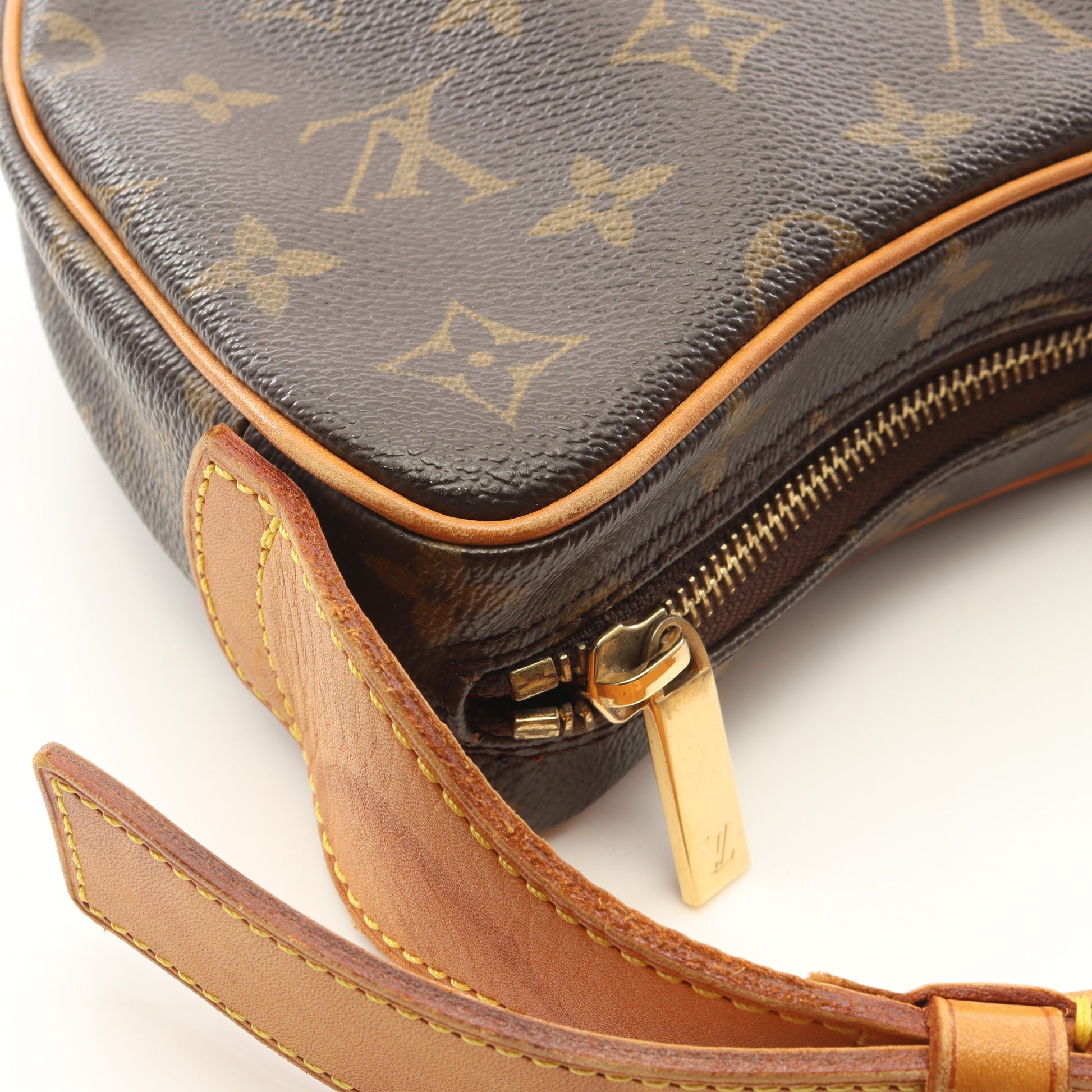 クロワッサンMM モノグラム ショルダーバッグ PVC レザー ブラウン ルイヴィトン バッグ LOUIS VUITTON