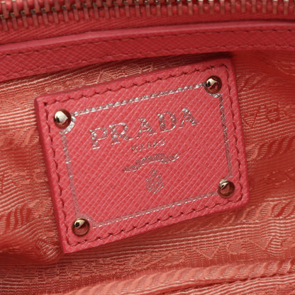 ゴーフレ 2WAY チェーンハンドバッグ ナイロン サフィアーノレザー ピンク プラダ バッグ PRADA