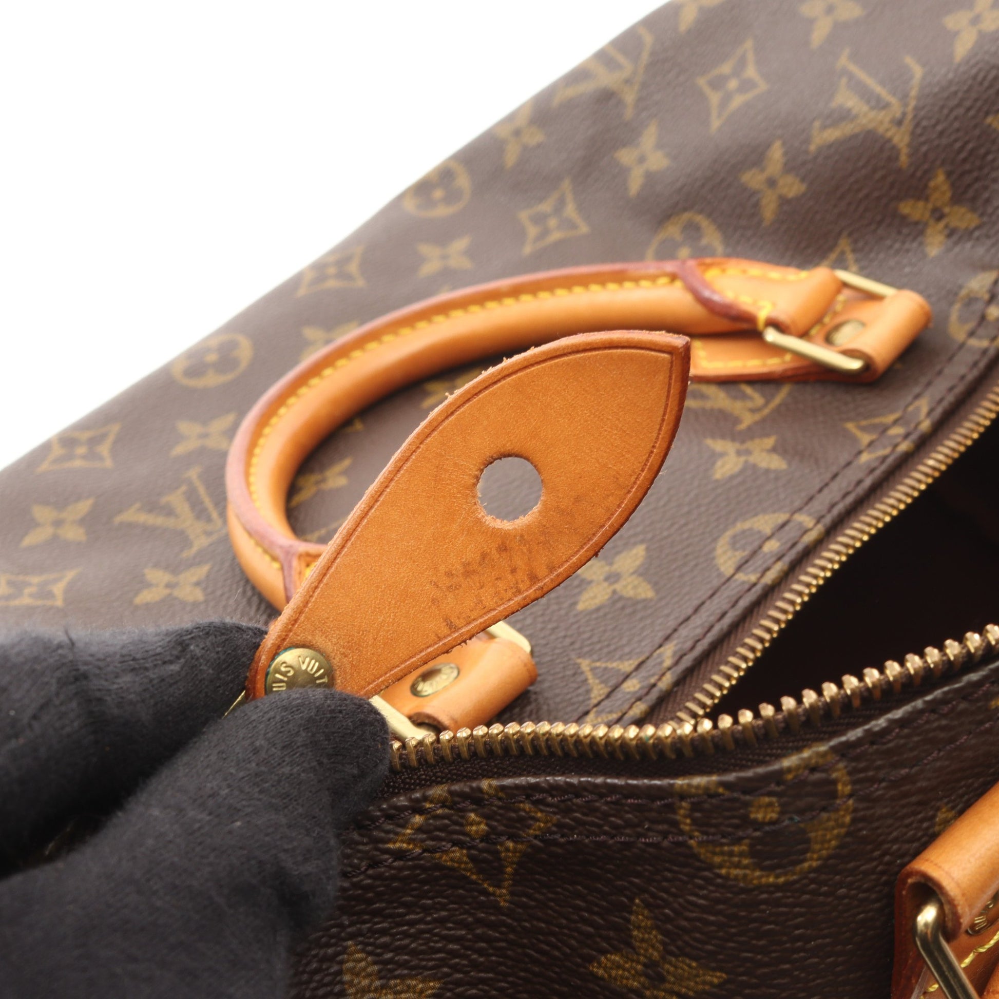 スピーディ35 モノグラム ハンドバッグ PVC レザー ブラウン ルイヴィトン バッグ LOUIS VUITTON