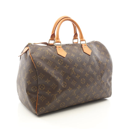 スピーディ35 モノグラム ハンドバッグ PVC レザー ブラウン ルイヴィトン バッグ LOUIS VUITTON