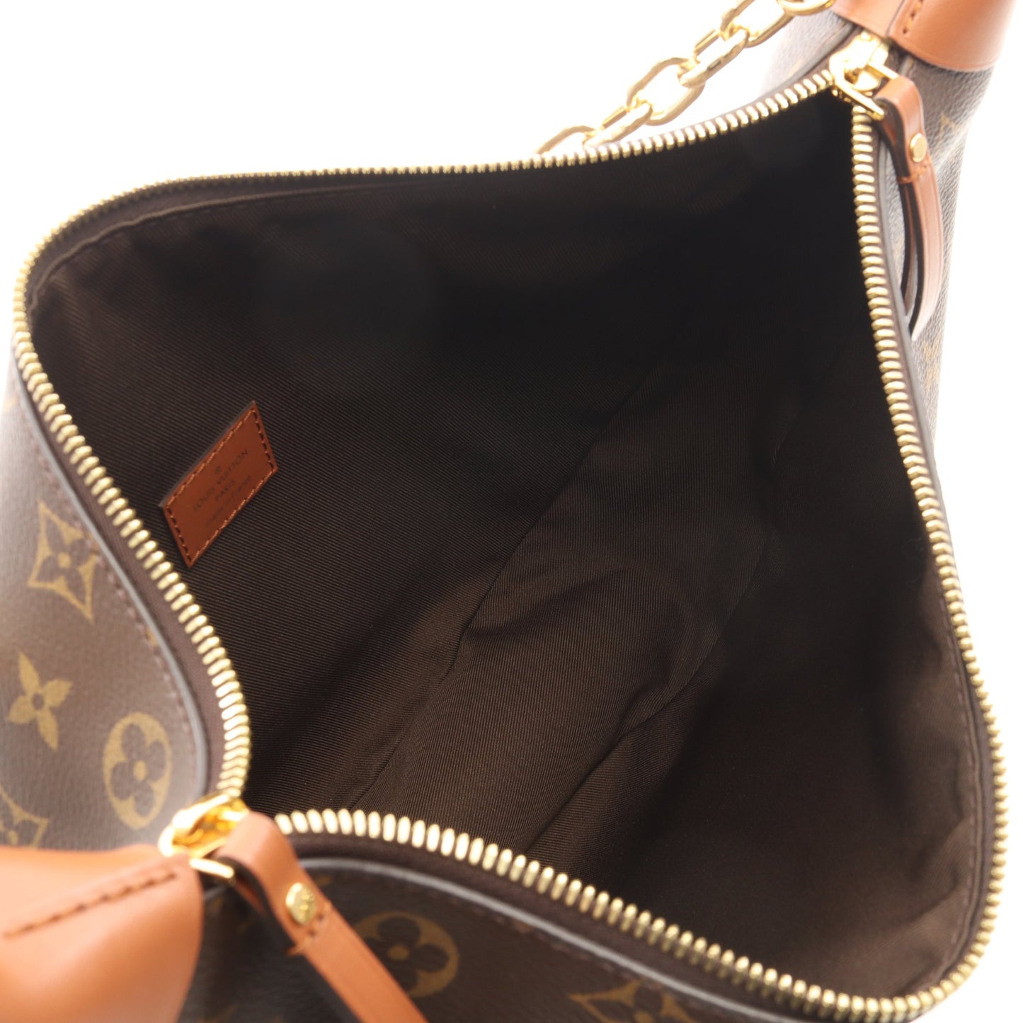 ループ ホーボー モノグラムリバース チェーンショルダーバッグ PVC レザー ブラウン ライトブラウン ルイヴィトン バッグ LOUIS VUITTON