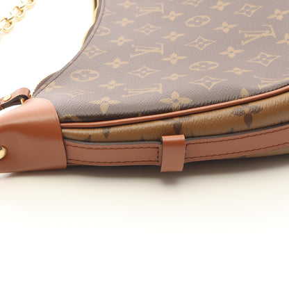 ループ ホーボー モノグラムリバース チェーンショルダーバッグ PVC レザー ブラウン ライトブラウン ルイヴィトン バッグ LOUIS VUITTON