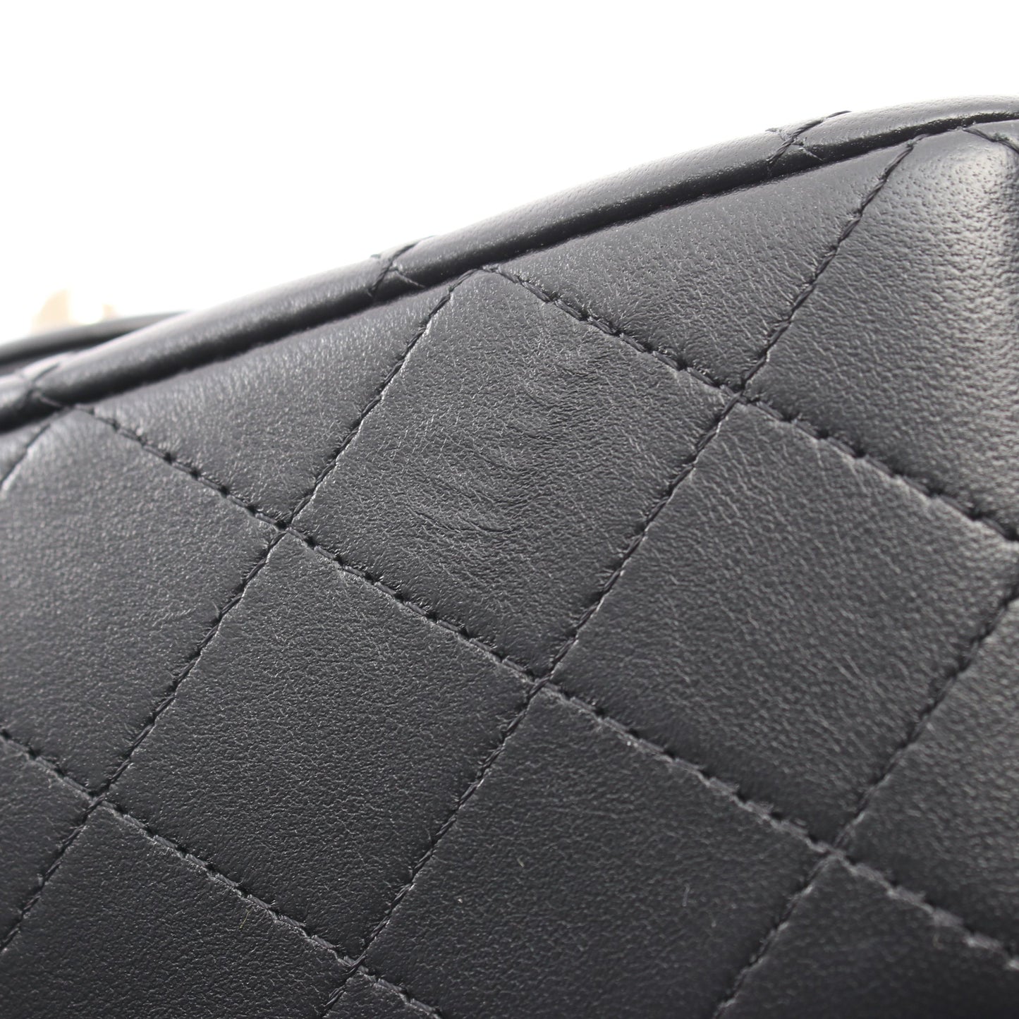 マトラッセ トップハンドル ミニ フラップ 2WAY チェーンショルダーバッグ ラムスキン ブラック ゴールド金具 シャネル バッグ CHANEL