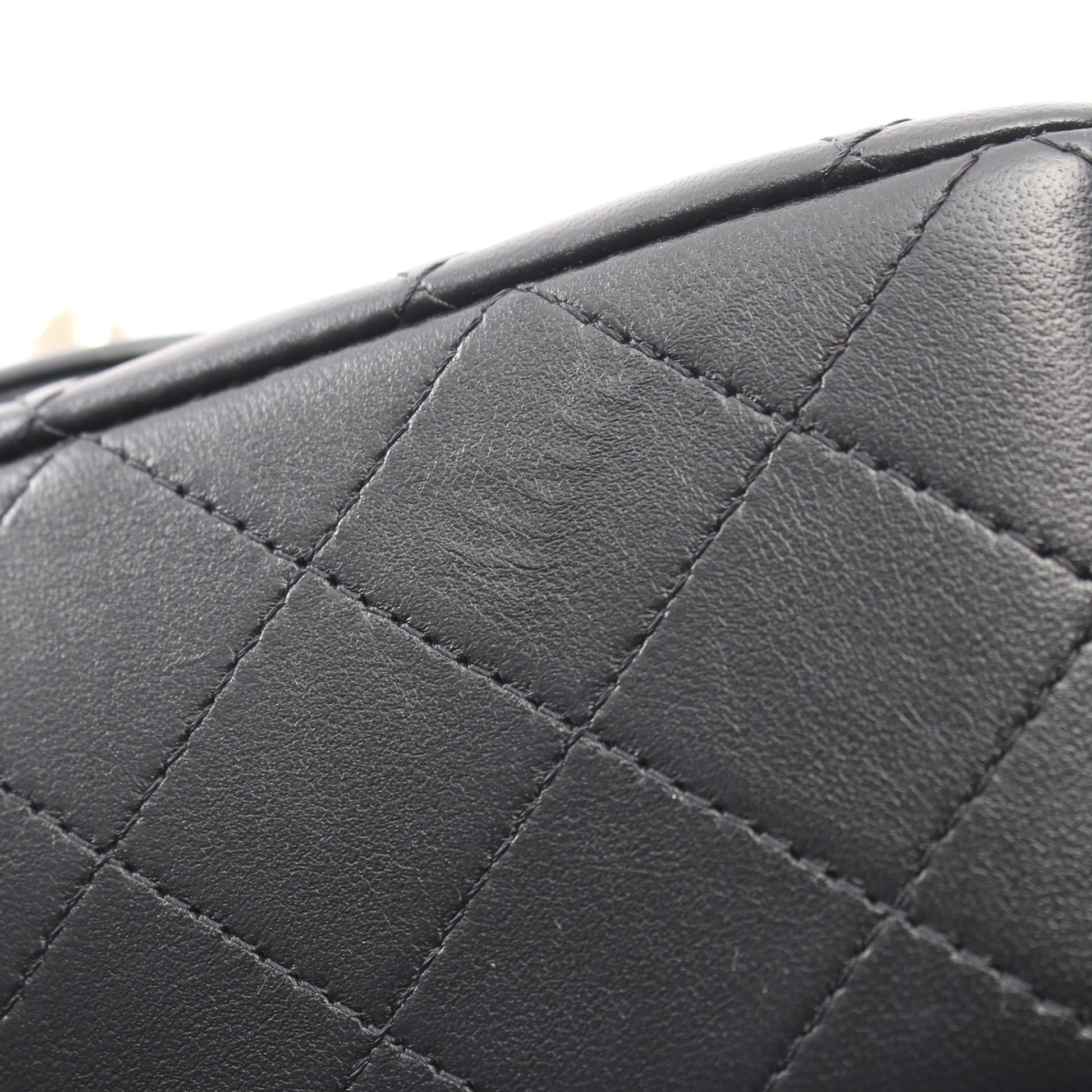 マトラッセ トップハンドル ミニ フラップ 2WAY チェーンショルダーバッグ ラムスキン ブラック ゴールド金具 シャネル バッグ CHANEL