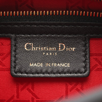 LADY DIOR レディディオール カナージュ 2WAY ハンドバッグ ラムスキン ブラック クリスチャンディオール バッグ Christian Dior
