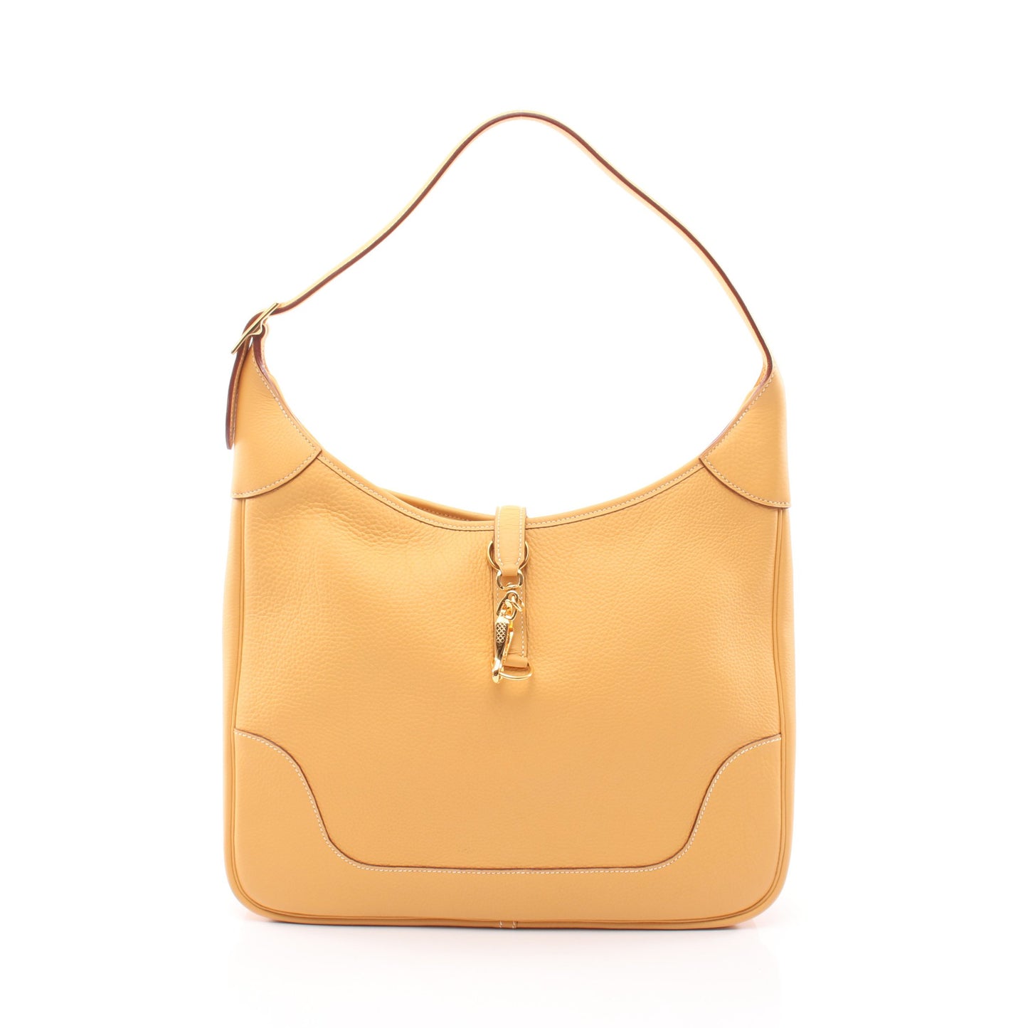 トリム35 ジョーヌ ワンショルダーバッグ トリヨンクレマンス イエロー ゴールド金具 □E刻印 エルメス バッグ HERMES