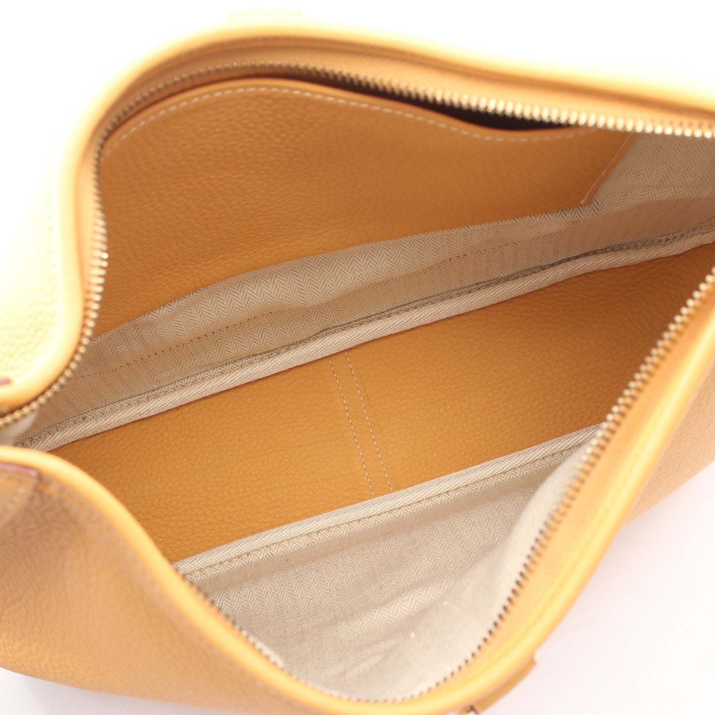 トリム35 ジョーヌ ワンショルダーバッグ トリヨンクレマンス イエロー ゴールド金具 □E刻印 エルメス バッグ HERMES