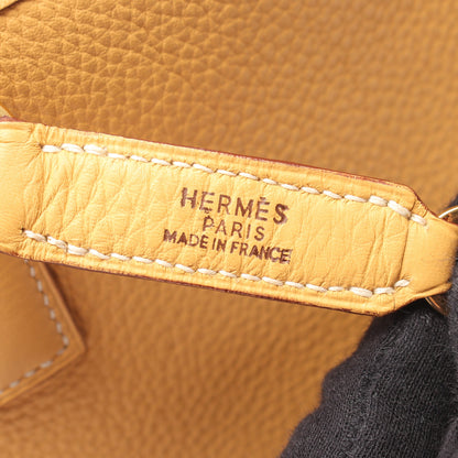 トリム35 ジョーヌ ワンショルダーバッグ トリヨンクレマンス イエロー ゴールド金具 □E刻印 エルメス バッグ HERMES