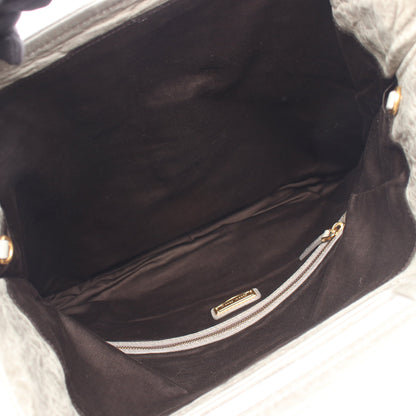 NAPPA CHARM 2WAY ハンドバッグ レザー グレーグリーン ミュウミュウ バッグ miu miu